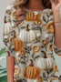 Damen Langarm T-Shirts T-Shirt Frühling/Herbst Halloween Jersey Rundhals Täglich Ausgehen Lässig Oberteile