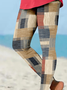 Damen Abstrakt Kariert Lässig Alle Jahreszeiten Lang Leggings