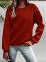 Damen Rundhals Katze Lässig Frühling/Herbst Jersey Langarm Sweatshirt