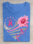 Damen Textbriefe Kurzarm T-Shirts T-Shirt Rundhals Lässig Sommer Oberteile