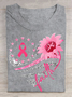 Damen Textbriefe Kurzarm T-Shirts T-Shirt Rundhals Lässig Sommer Oberteile