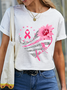 Damen Textbriefe Kurzarm T-Shirts T-Shirt Rundhals Lässig Sommer Oberteile