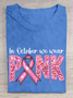 Damen Textbriefe Kurzarm T-Shirts T-Shirt Rundhals Lässig Sommer Oberteile