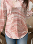 Damen Langarm T-Shirts T-Shirt Frühling/Herbst Abstrakt Jersey Rundhals Täglich Ausgehen Lässig Oberteile