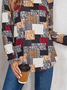 Damen Langarm T-Shirts T-Shirt Frühling/Herbst Geometrisch Jersey Rundhals Täglich Ausgehen Lässig Oberteile