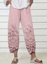 Damen Geblümt Lang Elastische Taille Hose Lässig Frühling/Herbst Hose