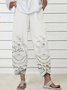 Damen Geblümt Lang Elastische Taille Hose Lässig Frühling/Herbst Hose