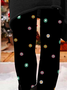 Damen Klein Gänseblümchen Retro Alle Jahreszeiten Lang Leggings