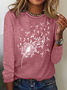 Damen Musik- Langarm T-Shirts T-Shirt Rundhals Retro Frühling/Herbst Oberteile