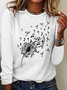 Damen Musik- Langarm T-Shirts T-Shirt Rundhals Retro Frühling/Herbst Oberteile