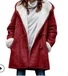 Winter Jacken Damen Veloursleder Kapuze Mantel Verdicken Vlies Langarm Kapuze Coat