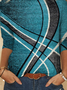 Damen Langarm T-Shirts T-Shirt Frühling/Herbst Geometrisch Jersey Rundhals Täglich Ausgehen Lässig Oberteile