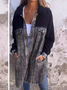 Damen Frühling/Herbst Oberbekleidung Lässig Denim Farbblock Langarm Schalkragen Jacke