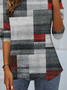 Damen Langarm T-Shirts T-Shirt Frühling/Herbst Geometrisch Jersey Rundhals Täglich Ausgehen Lässig Oberteile