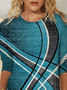 Damen Langarm T-Shirts T-Shirt Frühling/Herbst Geometrisch Jersey Rundhals Täglich Ausgehen Lässig Oberteile