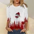Damen Langarm T-Shirts T-Shirt Frühling/Herbst Weihnachten Jersey Rundhals Täglich Ausgehen Lässig Oberteile