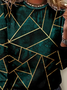 Damen Langarm T-Shirts T-Shirt Frühling/Herbst Geometrisch Jersey Rundhals Täglich Ausgehen Lässig Oberteile