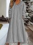 Damen Langarm Frühling/Herbst Unifarben Fluff/Granular-Fleece-Stoff Kleid Kapuze Täglich Ausgehen Lässig Midi H-Linie