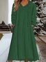 Damen Langarm Frühling/Herbst Unifarben Fluff/Granular-Fleece-Stoff Kleid Kapuze Täglich Ausgehen Lässig Midi H-Linie