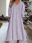 Damen Langarm Frühling/Herbst Unifarben Fluff/Granular-Fleece-Stoff Kleid Kapuze Täglich Ausgehen Lässig Midi H-Linie