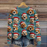Damen Winter 3d Drucken Lässig Langarm Rundhals Strickpullover