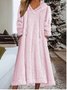 Damen Langarm Frühling/Herbst Unifarben Fluff/Granular-Fleece-Stoff Kleid Kapuze Täglich Ausgehen Lässig Midi H-Linie