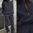 Damen Unifarben Täglich Ausgehen Zwei Stücke Set Langarm Lässig Frühling/Herbst Bluse mit Hose Matching Set