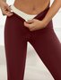 Damen Hose Yoga-Hose Täglich Ausgehen Lässig Unifarben Winter Hose