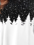 Damen Langarm T-Shirts T-Shirt Frühling/Herbst Weihnachten Print Jersey Rundhals Urlaub Ausgehen Lässig Oberteile