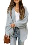 Damen Lässig Winter Unifarben Wolle/Stricken Strickjacke