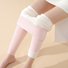 Damen Lässig Weihnachten Fluff/Granular-Fleece-Stoff Winter Lang Leggings