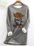 Damen Rundhals Das Vieh Lässig Frühling/Herbst Langarm Sweatshirt