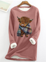 Damen Rundhals Das Vieh Lässig Frühling/Herbst Langarm Sweatshirt