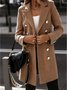Damen Herbst Oberbekleidung Lässig Unifarben Langarm Schalkragen Jacke