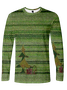 Damen Langarm T-Shirts T-Shirt Frühling/Herbst 3d Drucken Rundhals Urlaub Ausgehen Lässig Oberteile