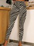 Damen Lässig Abstrakt Jersey Alle Jahreszeiten Lang Leggings