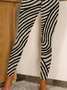 Damen Lässig Abstrakt Jersey Alle Jahreszeiten Lang Leggings