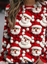 Damen Rundhals Weihnachten Lässig Frühling/Herbst Langarm Sweatshirt