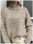 Damen Mock Neck 3d Drucken Retro Frühling/Herbst Langarm Sweatshirt