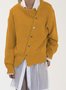 Damen Retro Frühling/Herbst Unifarben Strickjacke