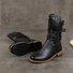 Unifarben Veloursleder Herbst Reitstiefel