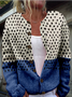 Damen Polka Dots Langarm Rundhals Retro Frühling/Herbst Strickjacke Oberbekleidung