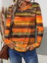Damen Langarm T-Shirts T-Shirt Frühling/Herbst Gestreift Jersey Rundhals Täglich Ausgehen Lässig Oberteile