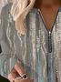 Damen Rundhals Abstrakt Grafik Lässig Frühling/Herbst Langarm Sweatshirt
