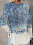 Damen Langarm T-Shirts T-Shirt Frühling/Herbst Weihnachtsmann Jersey Rundhals Täglich Ausgehen Lässig Oberteile