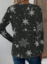 Damen Langarm T-Shirts T-Shirt Frühling/Herbst Weihnachten Jersey V-Ausschnitt Täglich Ausgehen Lässig Oberteile