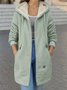 Winter Jacken Damen Langarm Kapuze Vlies Mantel Lässig Unifarben Oberbekleidung Fluff/Granular-Vlies-Stoff