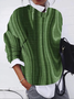Damen Rundhals Geometrisch Reißverschluss Lässig Frühling/Herbst Langarm Sweatshirt