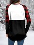 Damen Langarm T-Shirts T-Shirt Frühling/Herbst Kariert Jersey Rundhals Täglich Ausgehen Lässig Oberteile