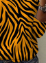 Damen Langarm T-Shirts T-Shirt Frühling/Herbst Zebra Jersey Rundhals Täglich Ausgehen Lässig Oberteile